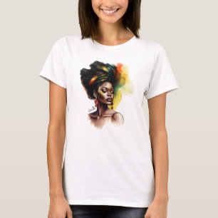 T-shirt Femme afrocentrique aux couleurs vibrantes