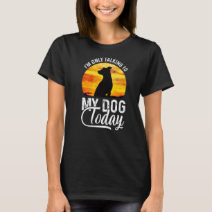 T-shirt Femme Aimante Titulaire De Chien Aime Parler À Mon