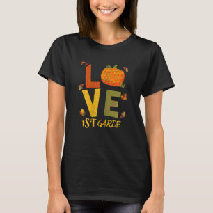 T-shirt Femme Aime Première Année Bonne Chute Thanksgiving