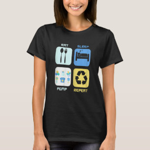 T-shirt Femme Allaitement Nouveau-Né Vapeur De Pompe De La