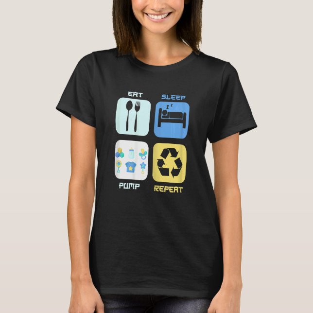 T-shirt Femme Allaitement Nouveau-Né Vapeur De Pompe De La (Devant)