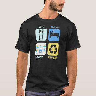 T-shirt Femme Allaitement Nouveau-Né Vapeur De Pompe De La