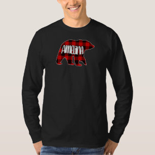 T-shirt Femme Amelina Ours Personnalisé Rouge Buffalo Plai