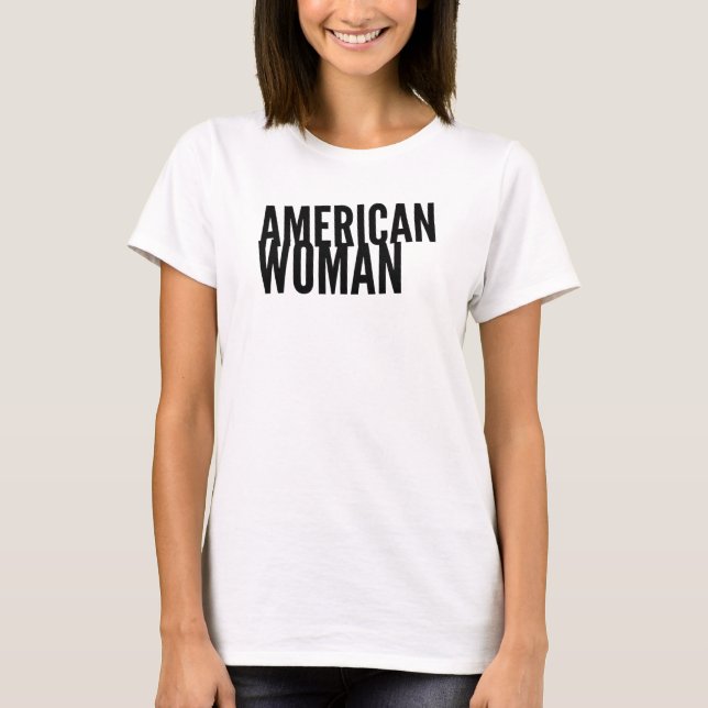 T-shirt "Femme américaine" (Devant)