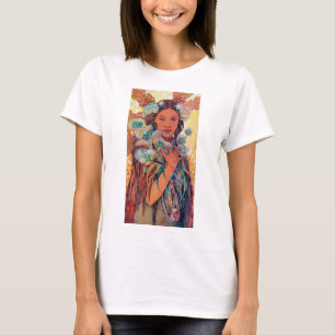 T-shirt Femme amérindienne, Mucha
