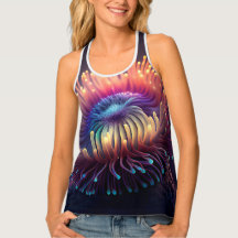 T-shirt femme anémone de mer brillante