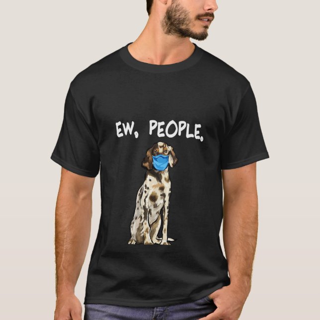 T-shirt Femme Anglais Setter Ew Personnes Chien Portant Le (Devant)
