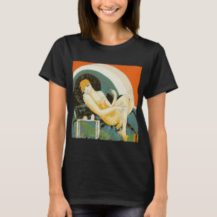 T-shirt Femme Art Déco vintage sur canapé, Chompre