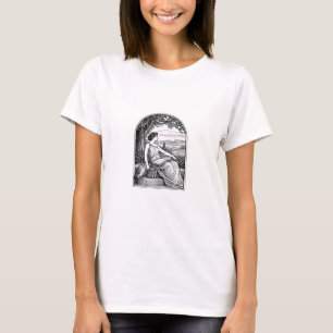 T-shirt Femme Art nouveau lisant sous un arbre de style vi