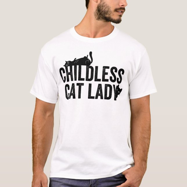 T-shirt Femme au chat sans enfant (Devant)