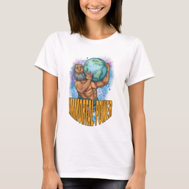 T-shirt Femme au pouvoir immortel blanc (Devant)