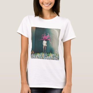 T-shirt Femme aux cheveux de flamant rose dans un rêve éve