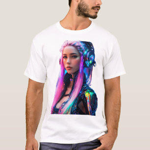 T-shirt Femme Avec Beauté Futuriste