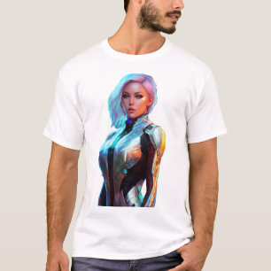 T-shirt Femme Avec Beauté Futuriste