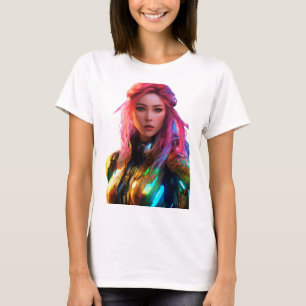 T-shirt Femme Avec Beauté Futuriste