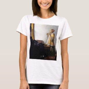 T-shirt Femme avec collier de perles, Johannes Vermeer