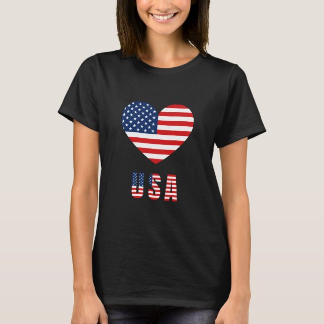 T-shirt femme avec Drapeau américain Design de coe (Devant)