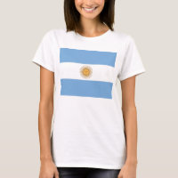 T-shirt femme avec drapeau d'Argentine