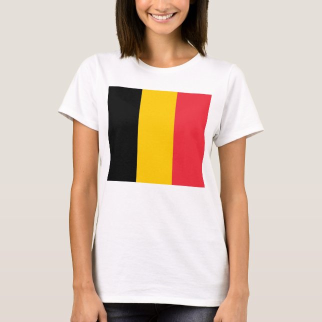 T-shirt femme avec drapeau de Belgique (Devant)