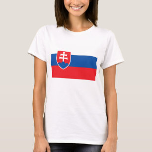 T-shirt femme avec drapeau de la Slovaquie