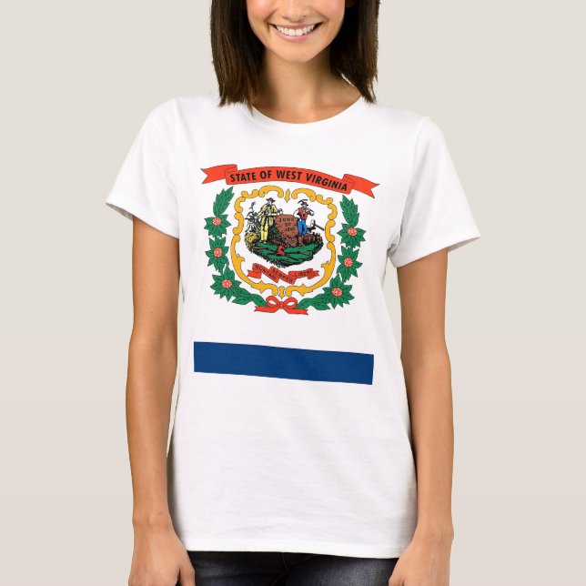 T-shirt femme avec drapeau de la Virginie-Occident (Devant)