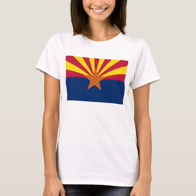 T-shirt femme avec drapeau de l'État de l'Arizona (Devant)
