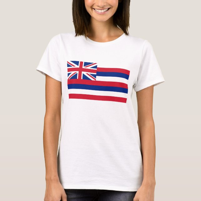 T-shirt femme avec drapeau de l'État d'Hawaii (Devant)