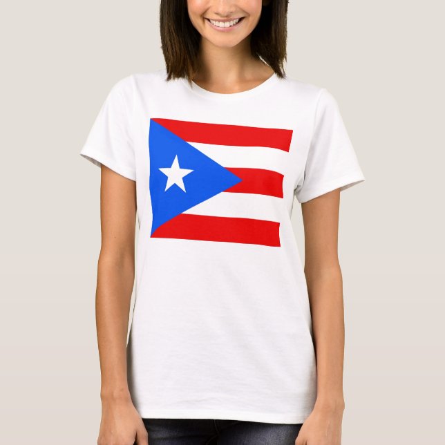 T-shirt femme avec drapeau de Porto Rico (Devant)