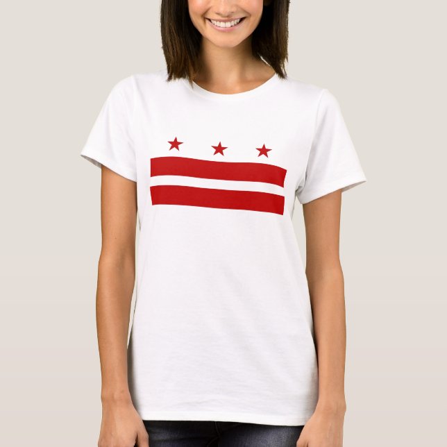T-shirt femme avec drapeau de Washington DC (Devant)