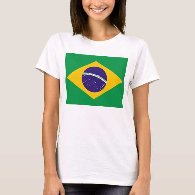 T-shirt femme avec drapeau du Brésil (Devant)