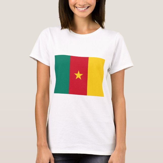 T-shirt femme avec drapeau du Cameroun (Devant)