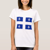 T-shirt femme avec drapeau du Québec, Canada
