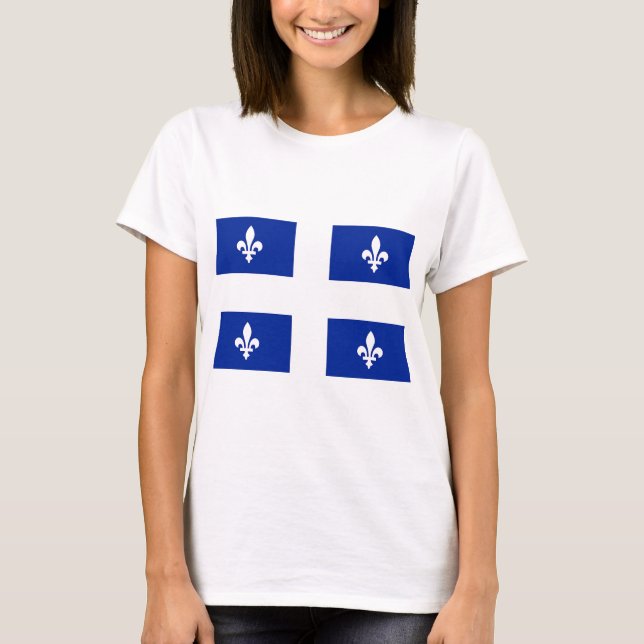 T-shirt femme avec drapeau du Québec, Canada (Devant)