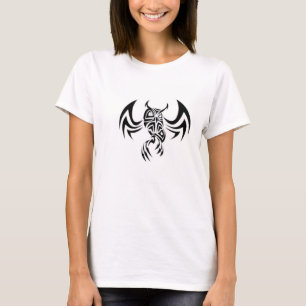 T-shirt femme avec hibou tribal