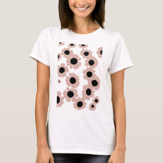 T-shirt femme avec imprimé beige à fleurs