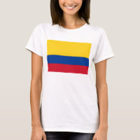 T-shirt femme avec le drapeau de la Colombie