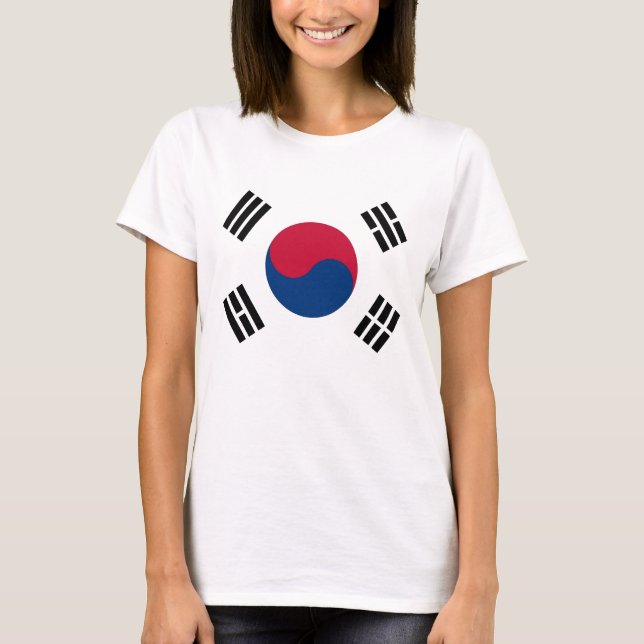 T-shirt femme avec le drapeau de la Corée du Sud (Devant)