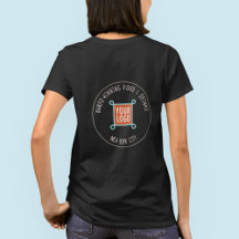 T-shirt femme avec logo personnalisé sur le dos ou