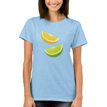 T-shirt femme avec tranches de citron et de chaux