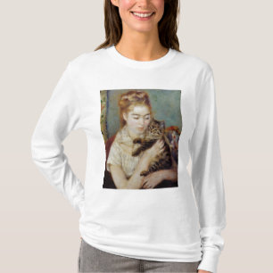 T-shirt Femme avec un chat par Pierre-Auguste Renoir
