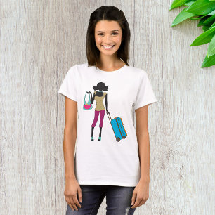 T-shirt Femme Avec Une Valise