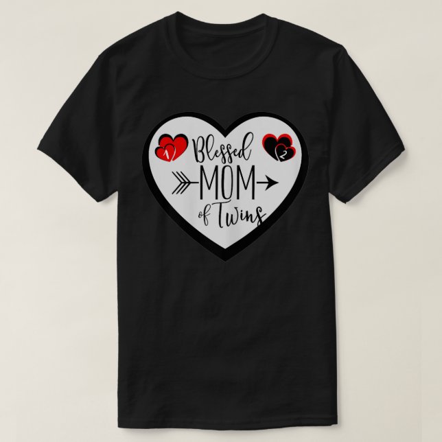 T-shirt Femme Béni Maman De Twins Cadeau (Design devant)