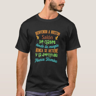 T-shirt Femme Bienvenido mignonne Enseignante bilingue Mae