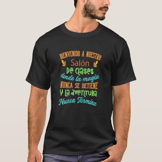 T-shirt Femme Bienvenido mignonne Enseignante bilingue Mae (Devant)