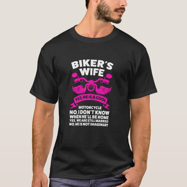 T-shirt Femme Biker Femme Oui Il est un Cool Moto M (Devant)