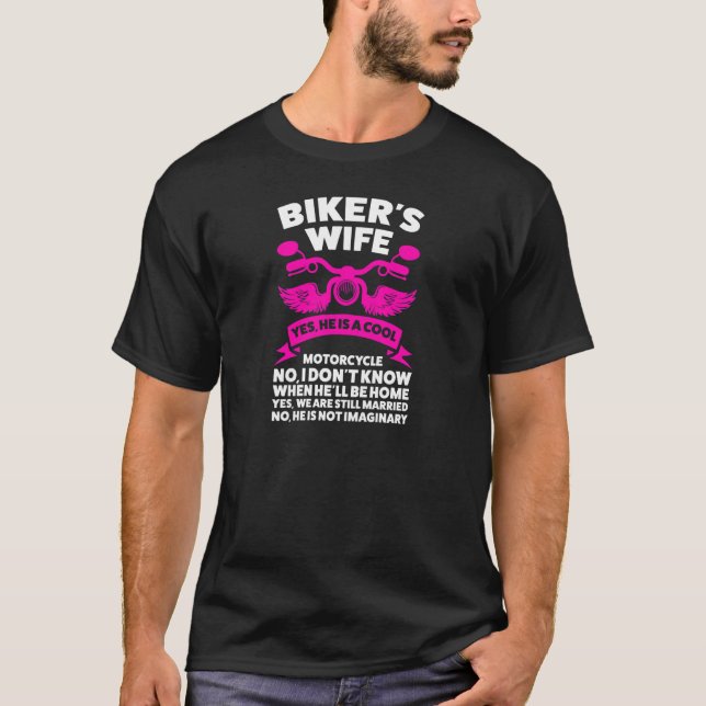 T-shirt Femme Biker's Femme Oui Il est une moto Cool Mo (Devant)