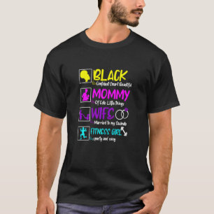 T-shirt Femme Black Mommy Femme Fitness Mères Day Maman M