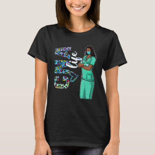 T-shirt Femme Black Nurse Uniforme Afro African Cna Nurse