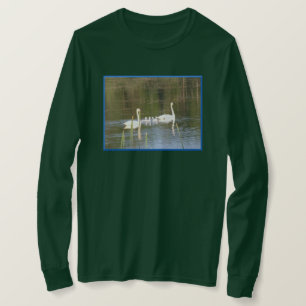 T-shirt femme blanche de la famille des cygnes à l