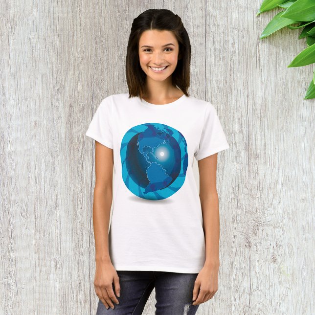 T-shirt femme Blue Globe (Créateur téléchargé)